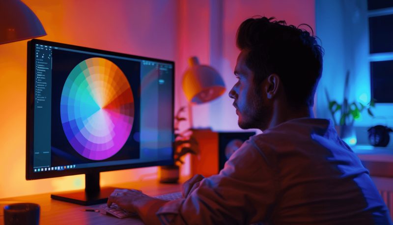 Color wheel illustrating primary, secondary, and tertiary colors for choosing the right color scheme for your website.